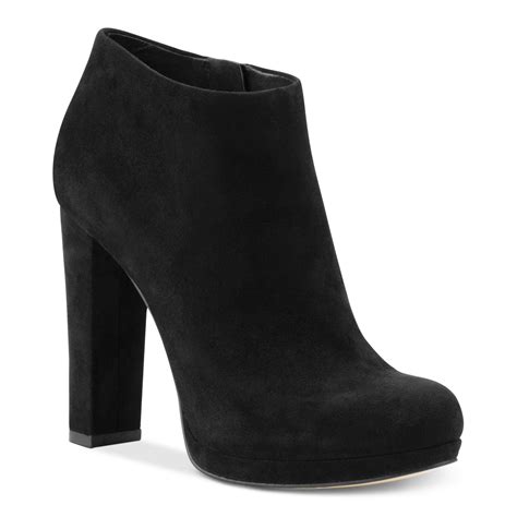 michael kors black suede high heel boots|Michael Kors booties suede.